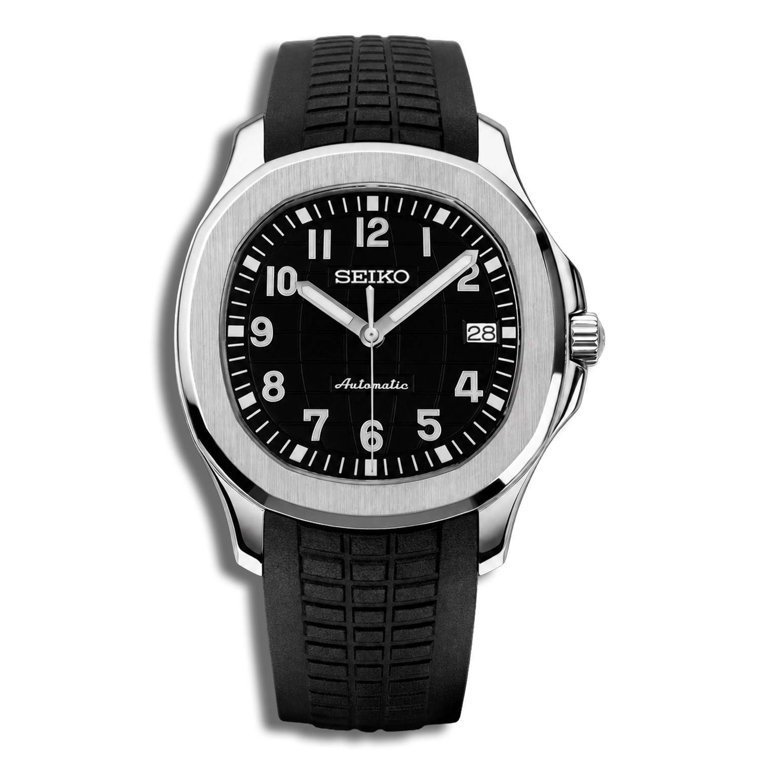 Seiko Mod Datejust Arabic Dial Noire Sans Date
